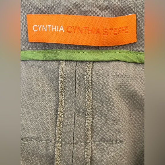 Cynthia Steffe Tan Textured High Waisted Lagenlook Trouser Pants - Picture 5 of 5